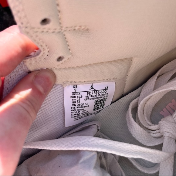 Women’s Nike Air Jordan 1 High Washed Pink Size 9W New In Box - Picture 3 of 7